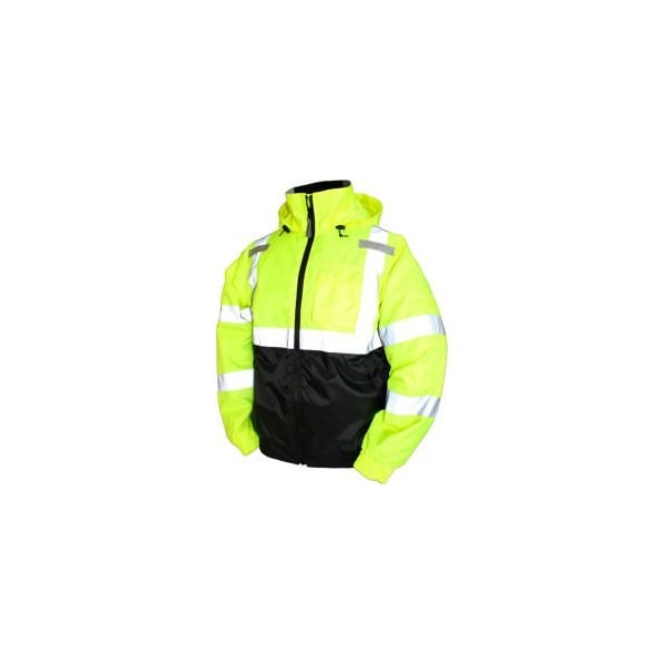 Tingley Tingley J26112 Bomber II Hooded Jacket, Fluorescent YellowGreenBlack, XL J26112.XL - main